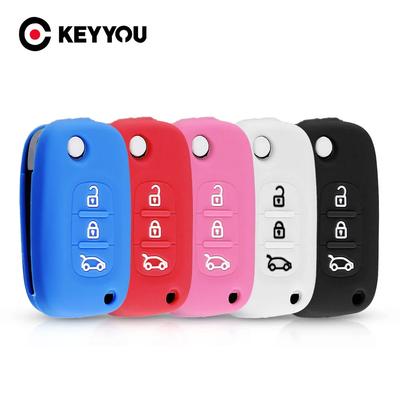 KEYYOU Силиконовый чехол для ключа для LADA Vesta Granta XRay Kalina Priora Седан Спорт для Renault Fluence Clio Megane для Mercedes