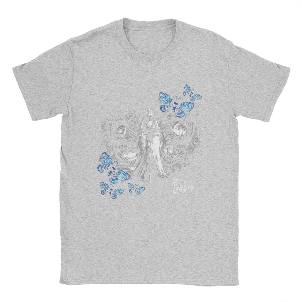 Corpse Bride Emily Butterflies T Shirt Amazing Tee Shirt Short Sleeve O Neck T-Shirts Cotton Gift Idea Tops