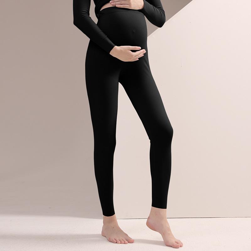 Теплые флисовые леггинсы большого размера для беременных женщин: Пижамные штаны подходят для раннего и позднего периода беременности, на осень и зиму