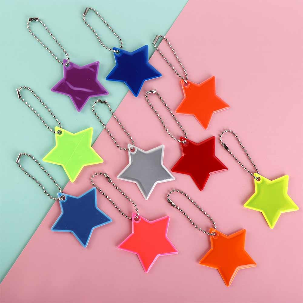 Night Traffic Safety Reflector Reflector Keyrings Reflective Bag Pendant Star Reflective Pendant