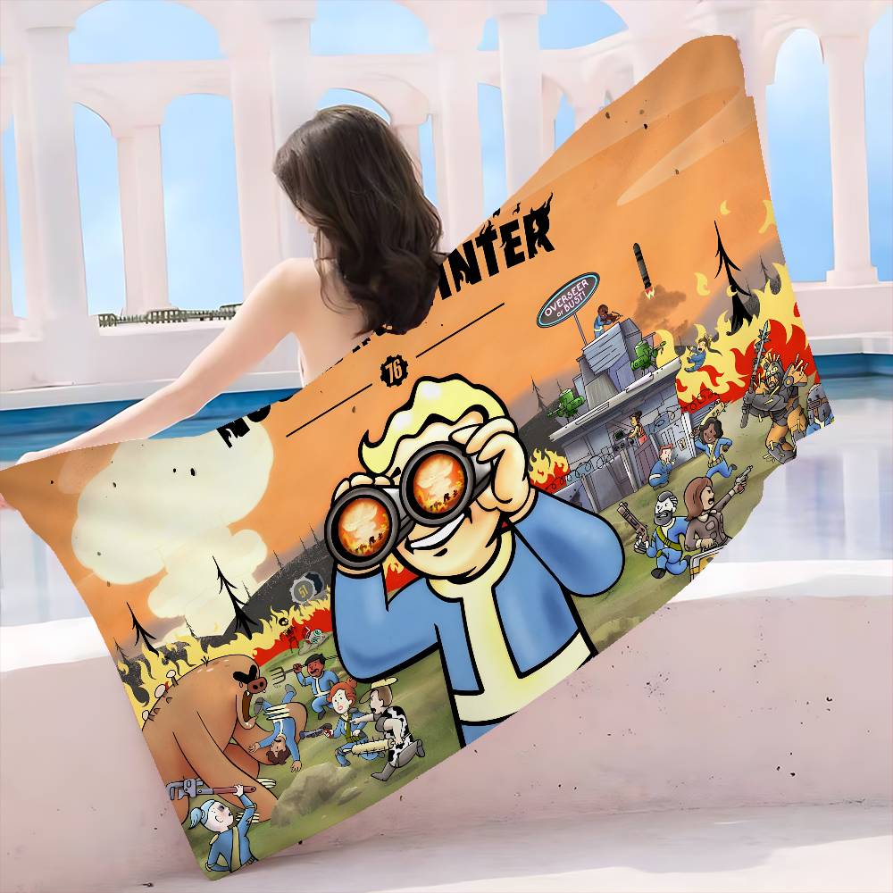 Game F-Fallouts Anime Microfiber Beach Towel Absorbent Quick dry Soft Yoga Swimming Resort Mountain Climbing Towel