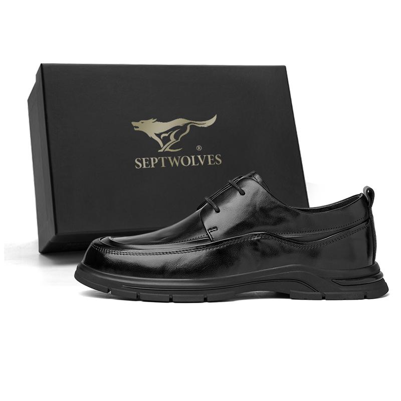 SEPTWOLVES Cow Leather/Cow Leather Casual Leather Shoes Men's EAAA5263730343