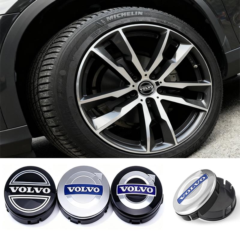 4Pcs ABS 64mm Car Wheel Center Hub Center Cap Rim Hub Dustproof Cover Emblemem For Volvo S60 S60L S80 S80L S90 V40 V60 V90 XC60