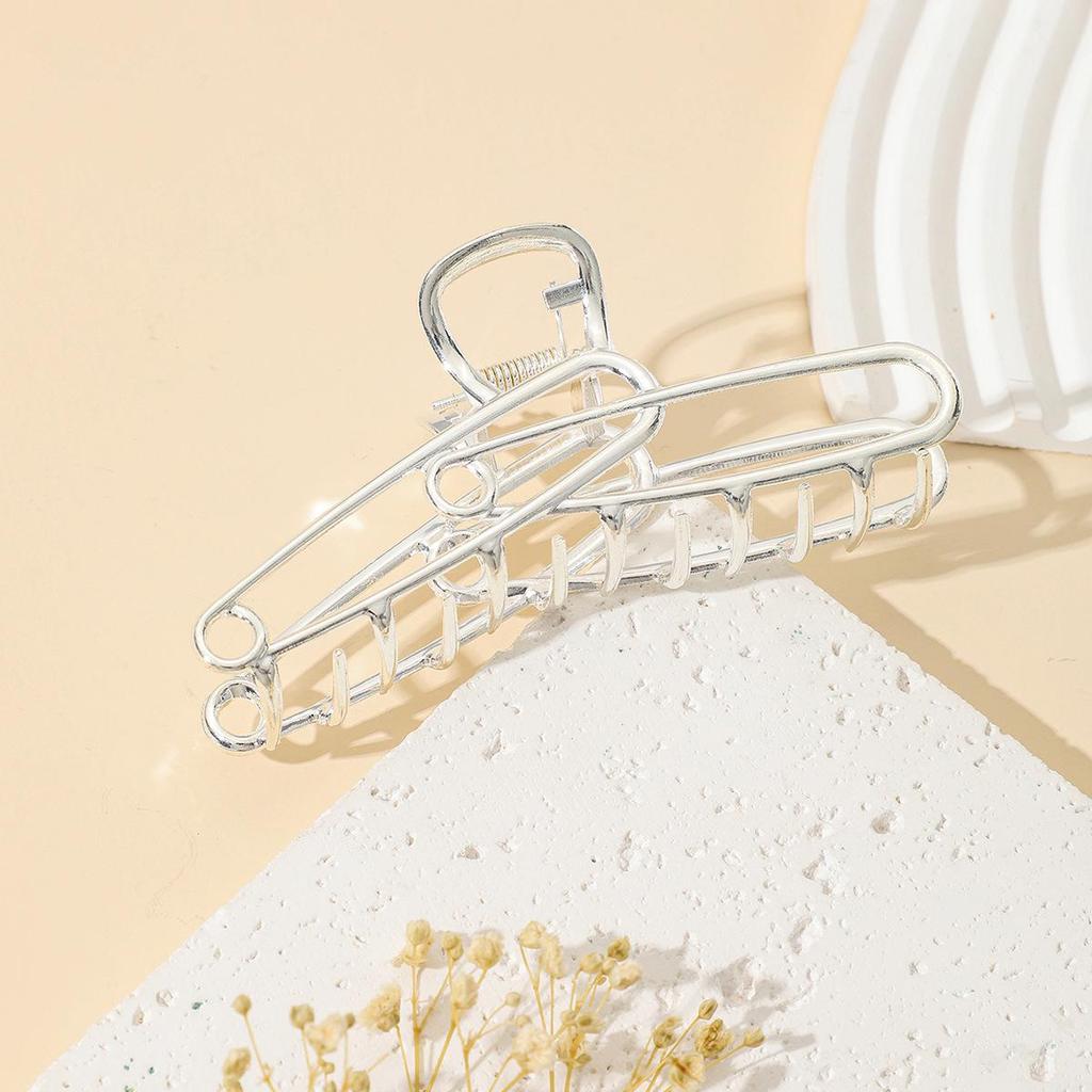 Korean Style Elegant Metal Hair Claw Clip for Women - Shark Claw Design