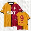 Командная форма Galatasaray Осмеен Футбольная футболка с коротким рукавом Дышащая Семейная
