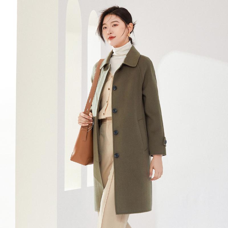Женское пальто из 100% шерсти, СОВРЕМЕННОЕ НОВОЕ Осеннее шерстяное длинное пальто SAGA, полупальто ручной работы, зимняя теплая шерстяная длинная куртка, пальто