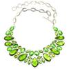Peridot Quartz Gemstone Ethnic Style Jewelry Necklace 16-18''