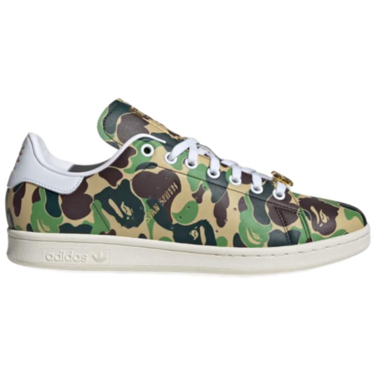 BAPE x adidas Stan Smith 30th Anniversary - ABC Camo Unisex Sneakers Multi-Color Cloud-White Off-White IG8949