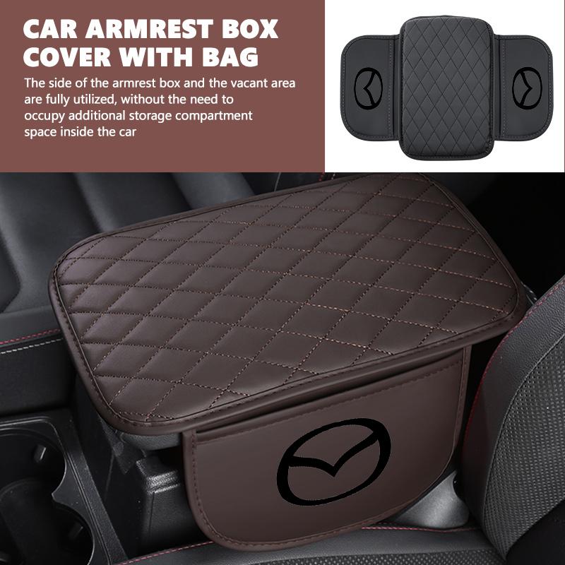 For Mazda Car Armrest Box Pad Auto Protective Armrest Mat Storage Bag Interior Accessory Axela Speed 6 CX3 CX4 CX5 CX7 CX8 CX9