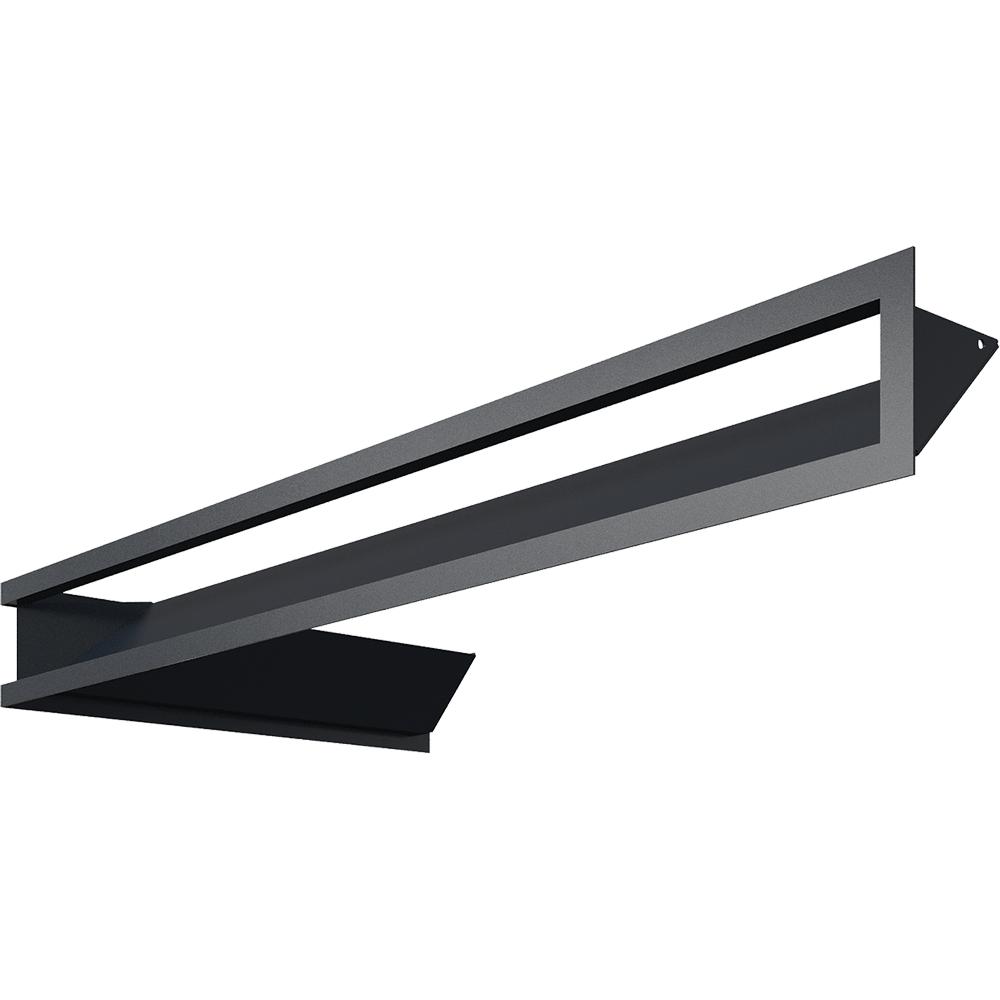 Вентиляционная крышка LUFT угловая правая 40x80x9 графит Slim