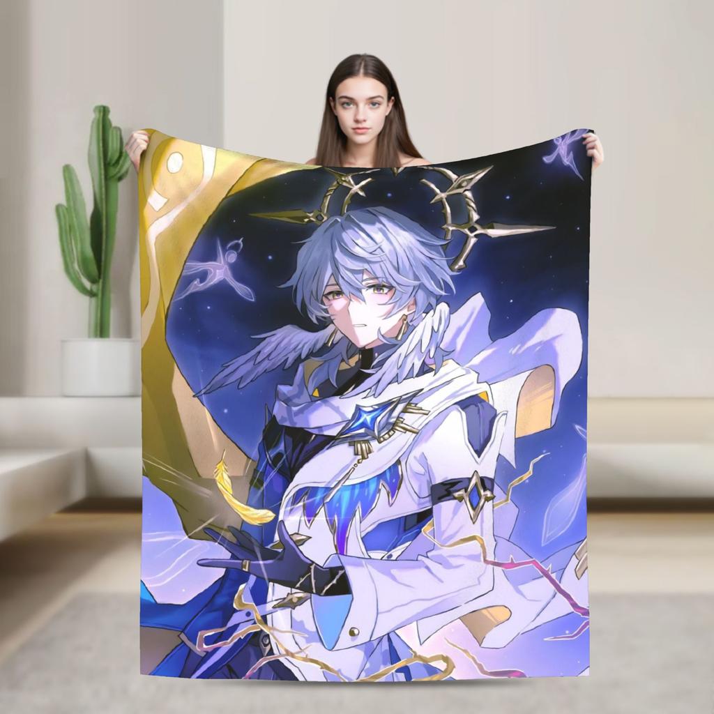 Супер Теплое ОдеялоДетское Взрослое Кемпинг Honkai Star Rail Плед Фланелевое Покрывало Для Улицы Новинка Покрывало для Дивана-Кровати