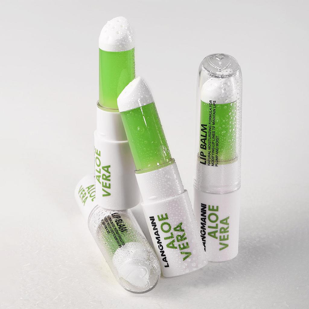 Увлажняющий бальзам для губ с алоэ вера, меняющий цвет в зависимости от температуры и обеспечивающий длительное увлажнение