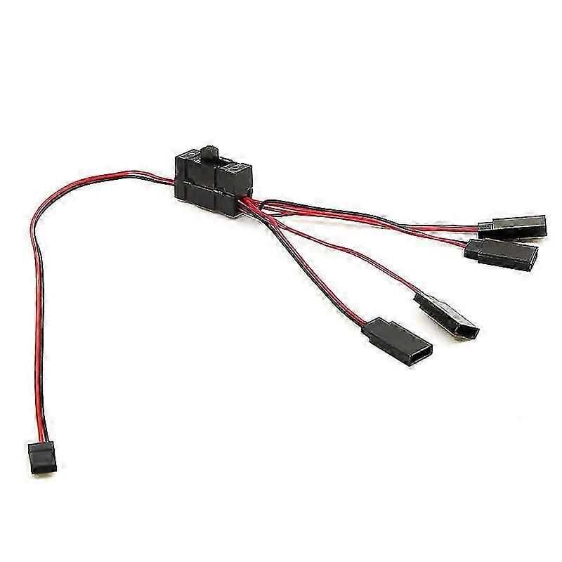 1pcs Rc Servo Extension 1 To 4 Y Wire Cable Led Light Control Power Switch For Jr Futaba Rc Model