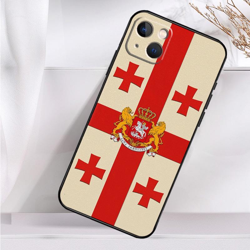 Чехол Georgia Grunge Flag для iPhone 14 16 15 Pro Max 11 12 13 Mini 7 8 Plus X XR XS MAX, мягкий противоударный чехол