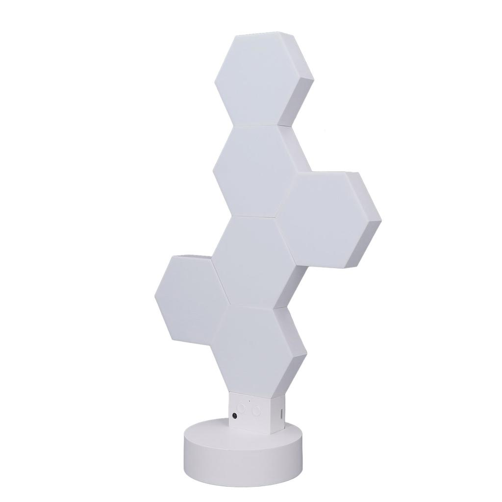 6шт светодиодных шестиугольных ламп для настенного беспроводного RGB музыкального синхронизатора DIY шестиугольный игровой свет с пультом дистанционного управления