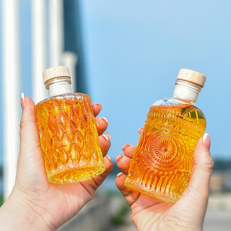 1 шт. прозрачные стеклянные бутылки для вина украшения мини стеклянные бутылки для алкоголя ликер