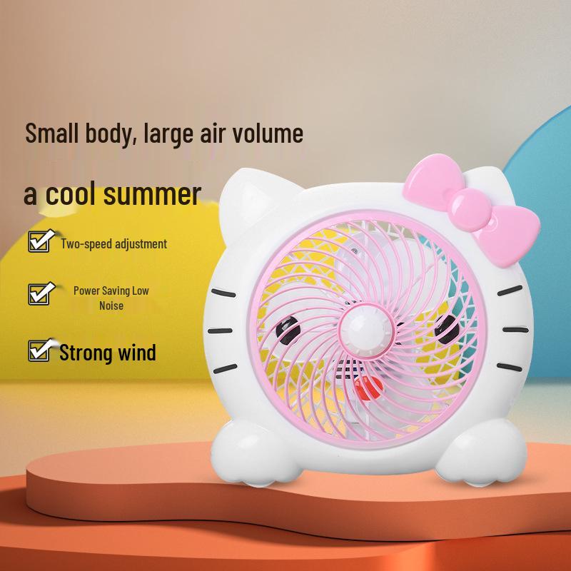 Cute Cartoon Mini Desktop Fan for Office or Dormitory