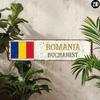 Металлическая табличка Bucharest Румыния в винтажном стиле, УФ-печать, водостойкая, ретро, настенный декор для дома, гаража, кафе, бара