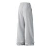 Men's Solid-color Casual Sportswear Pants, Men's Thin Fleece Drawstring Straight-leg Loose Flat-mouth Sweatpants