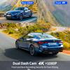 4K Автомобильный видеорегистратор Видеорегистратор GPS Wifi Передняя и задняя камера Видеорегистратор для автомобилей Камера заднего вида для автомобиля Парковочный монитор Черный ящик