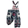 Women's Summer Overalls Floral Print Vintage Jumpsuit (Non-Adjustable Straps)