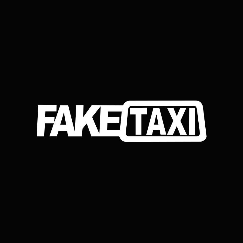 1 шт. Забавная наклейка на автомобиль FAKE TAXI, декаль, эмблема, самоклеящиеся виниловые наклейки, окно автомобиля, кузов, бампер, мотоцикл, стайлинг автомобиля