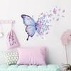 Purple Butterfly Wall Stickers For Bedroom Living Room Decoration Girls Room Wall Decals Removable Wallpaper PVC Murals