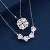 Ожерелье с четырьмя листочками клевера в форме сердца и бриллиантами, женская мода, легкая роскошь, высококачественный дизайн, ювелирные изделия с двумя вариантами ношения