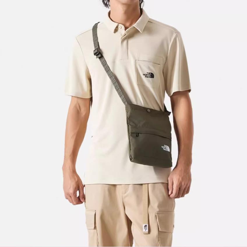 The North Face 4.5L Casual Fashion Zipper Shoulder Crossbody Outdoor Bag Men Bags Gray Brown Green NF0A8AMR-21L