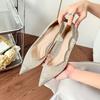New Arrival Mesh Rhinestone Pointed Toe Stiletto Heels Women Shoes Elegant Wedding Party Comfortable Daily Wear