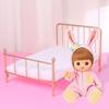 1:12 Scale Dollhouse Bed Bedroom Scene Mini Bed Model Miniature Doll Bed Furniture  Girls Gift
