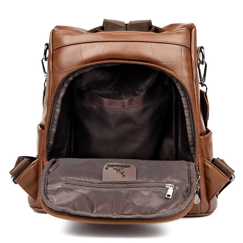 Женский рюкзак большой емкости, мягкая кожаная сумка через плечо, школьный рюкзак для школьников, дорожный рюкзак
