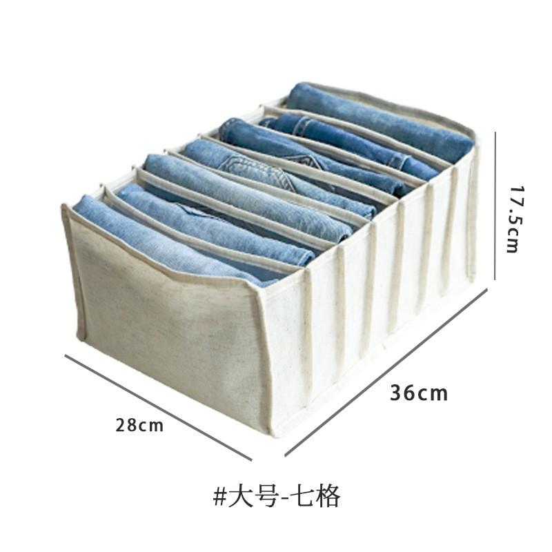 Cotton Linen Drawer Organizer Box With Adjustable Compartments Underwear Socks Clothes Pants Storage In Bedroom Closet