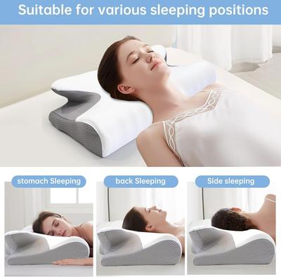 Подушка для сна Butterfly Sleep Memory Neck с медленным отскоком, удобная подушка для сна с эффектом памяти, ортопедическая подушка для массажа шеи и шеи