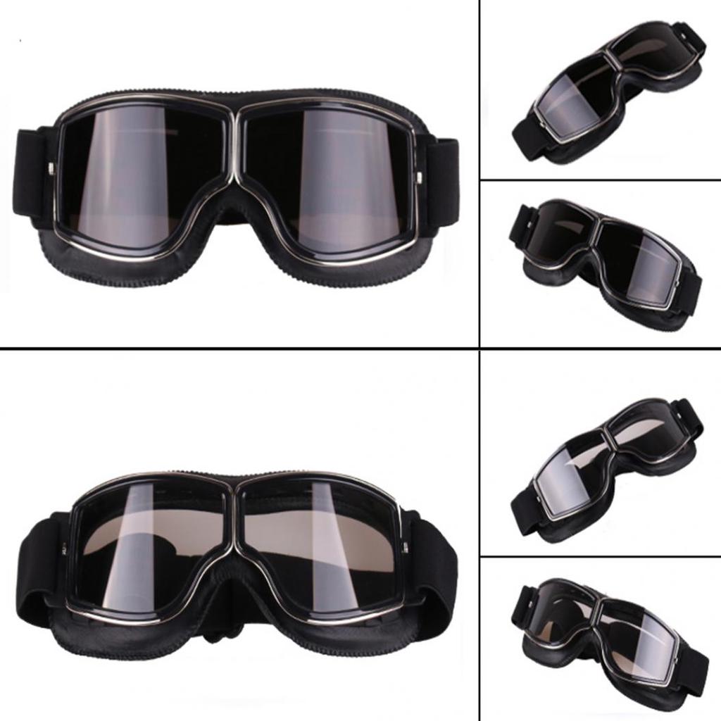 Unisex Vintage Motorcycle Motorbike Windproof Dustproof Pilot Goggles for Harley