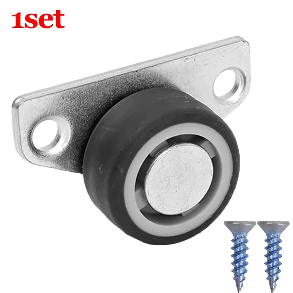 8/1PCS Mini Side Mount Caster Wheels Silent Rubber Furniture Casters Directional Cartwheels For Trolley Drawer Kitchen Cabinets