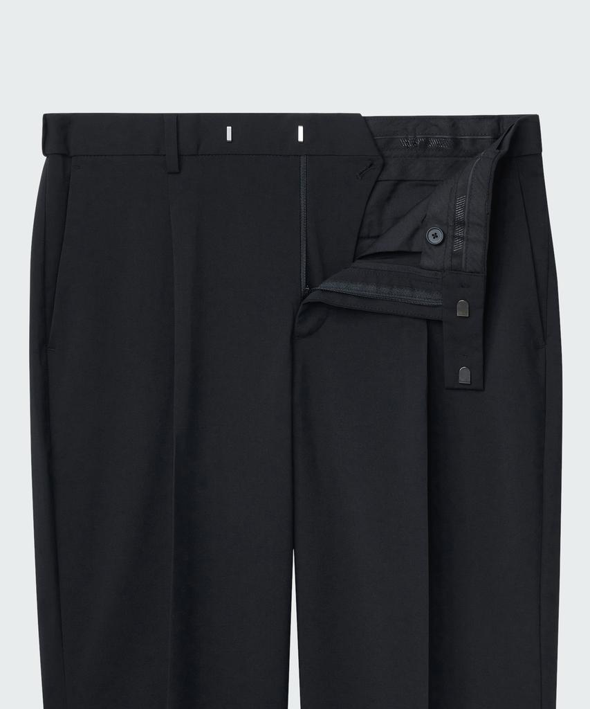 MUSINSA STANDARD [Cooltandard] Wide Hidden Banding Slacks [Black]