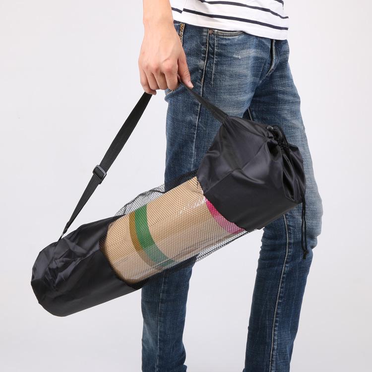 Outdoor Yoga Mat Bag with Drawstring Mesh Pocket - Portable Oxford Cloth Design