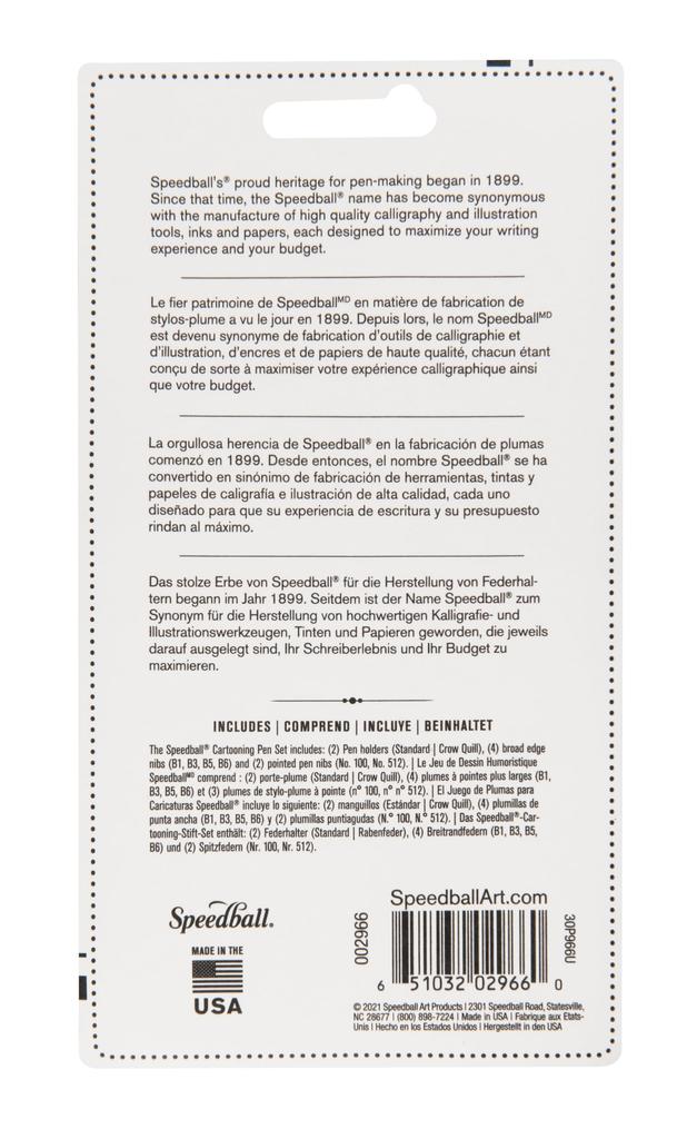 Speedball Мультяшное перо 2 пера 4 2 1 шт. Набор ручек для рисования, Держатели, Перья, Наконечники, (1 комплект)