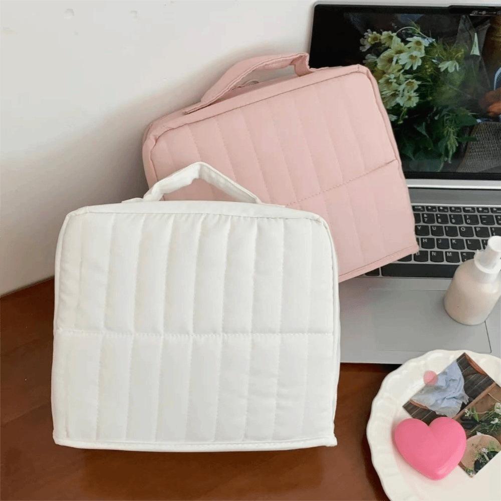 Standable Skincare Storage Bag Solid Color Travel Luggage Bag Wash Bag Women Makeup Bag Bathroom