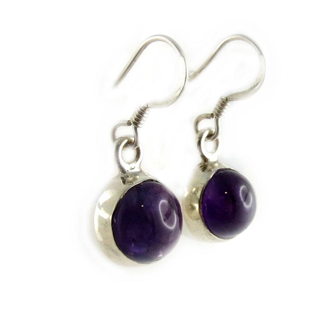 Les Trésors De Lily [E0979] - Amethyst 'Charms' Silver Earrings