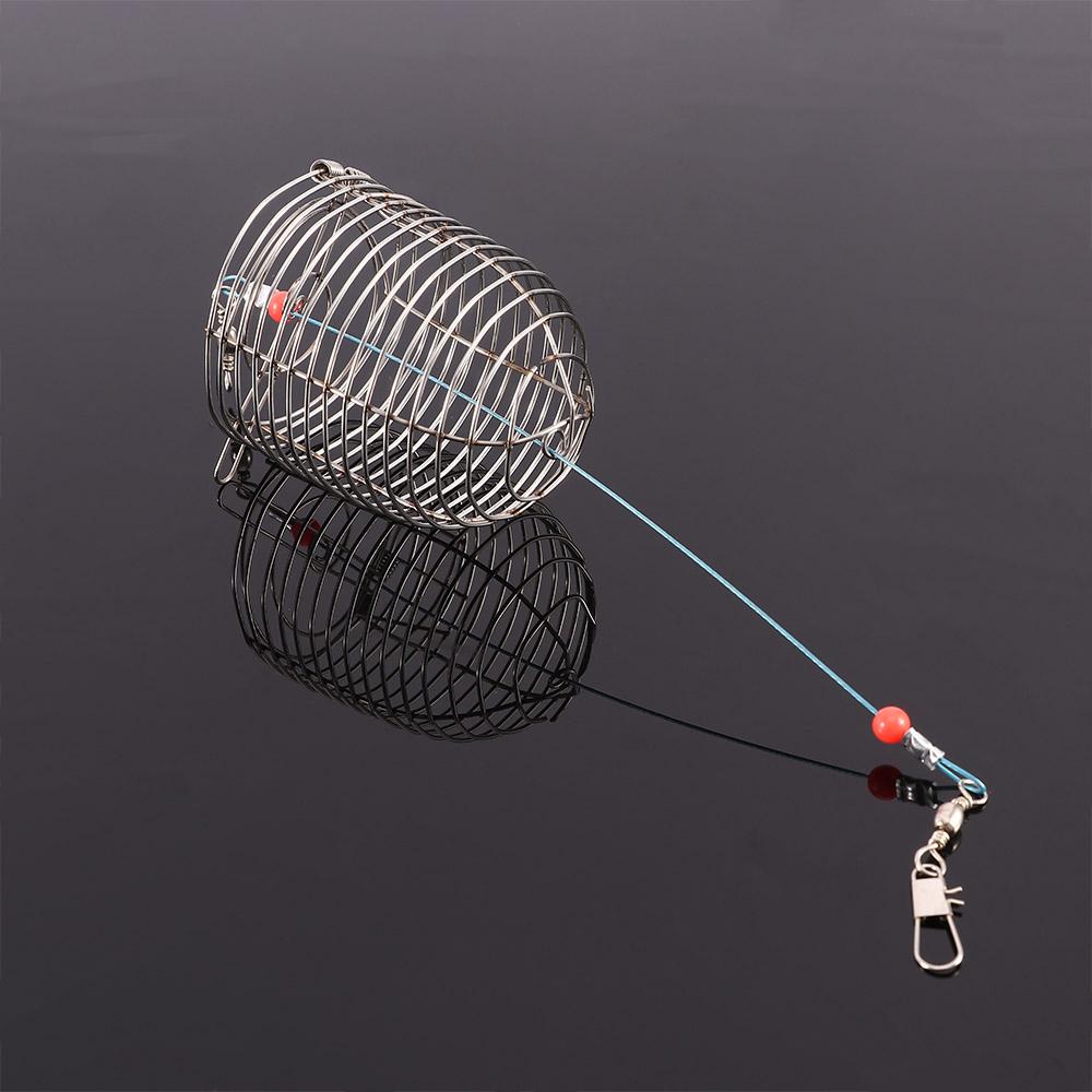 Small Holder Fish Bait Tackle Accessory Bait Basket Lure Cages Fishing Feeder Fishing Bait Cage
