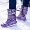 Зимние модные женские зимние ботинки, бархатные теплые ботинки, водонепроницаемые нескользящие хлопковые ботинки для отдыха на открытом воздухе