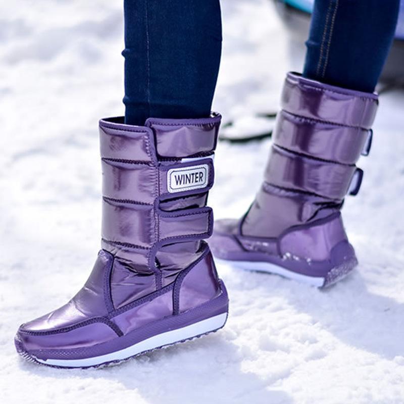 Зимние модные женские зимние ботинки, бархатные теплые ботинки, водонепроницаемые нескользящие хлопковые ботинки для отдыха на открытом воздухе