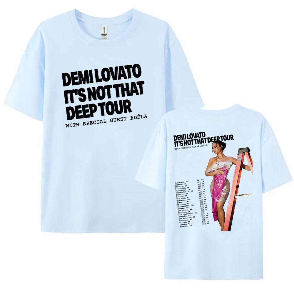ITS NOT THAT DEEP TOUR WITH SPECIAL GUEST ADLA Tshirts DEMI LOVATO Graphic Printing Tshirt Cotton Short Sleeve Women Clothing