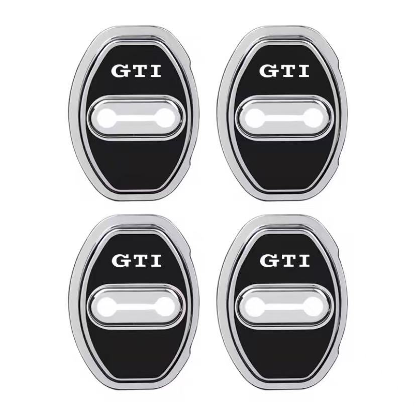 4Pcs Silicone Car Door Lock Cover Shock Absorber Accessories For VW GTI Polo Golf Passat Tiguan Arteon Touareg CC Taigo Hub Cap