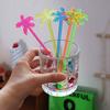50pcs Colorful Coffee Beverage Stirrer Tropical Summer Juice Drink Stirrers  Party Favors