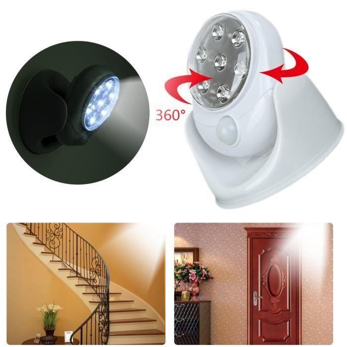 JL LED Lamp Light 360° Motion Sensor Turns On Automatically Wireless Sensor Patio Security for Garden Wall Corridor Toilet
