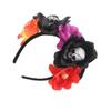 Rose Flower Crown Halloween Skull Hair Hoop Halloween Flower Hairbands  Kids/Children