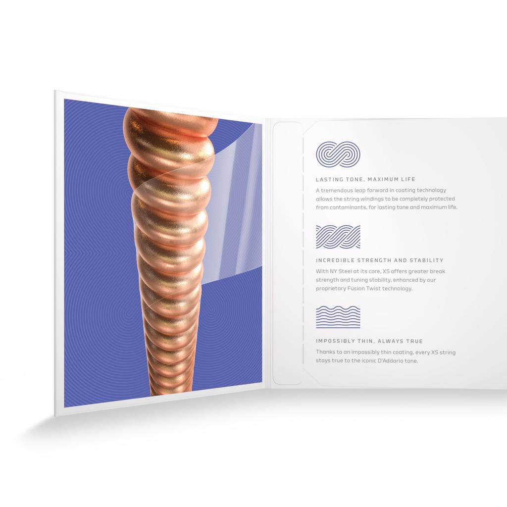 Acoustic Guitar Strings XS Coated Strings Phosphor Bronze XSAPB12554 D'Addario Light+ .0125-.054 []